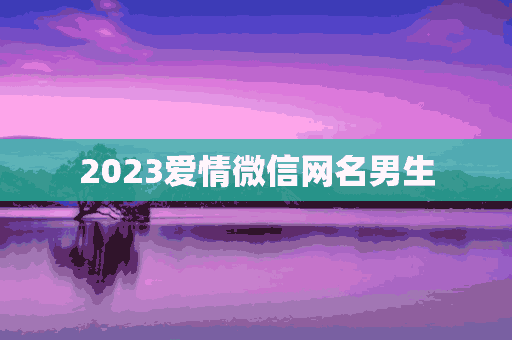 2023爱情微信网名男生(2020年男生微信爱情网名)